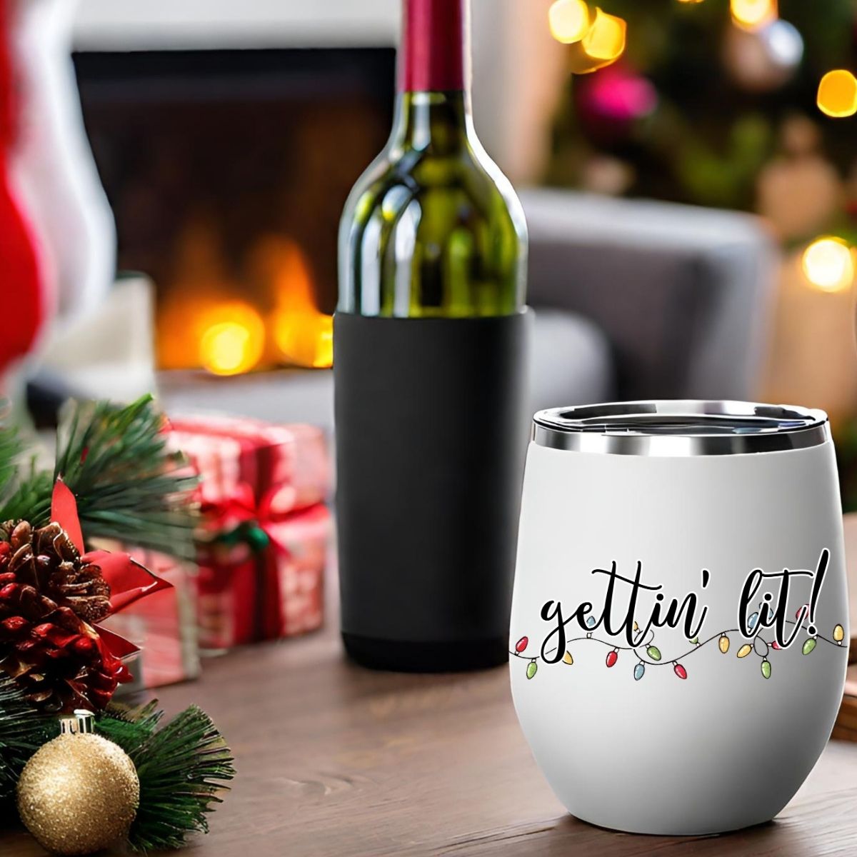 Christmas Wine Tumbler