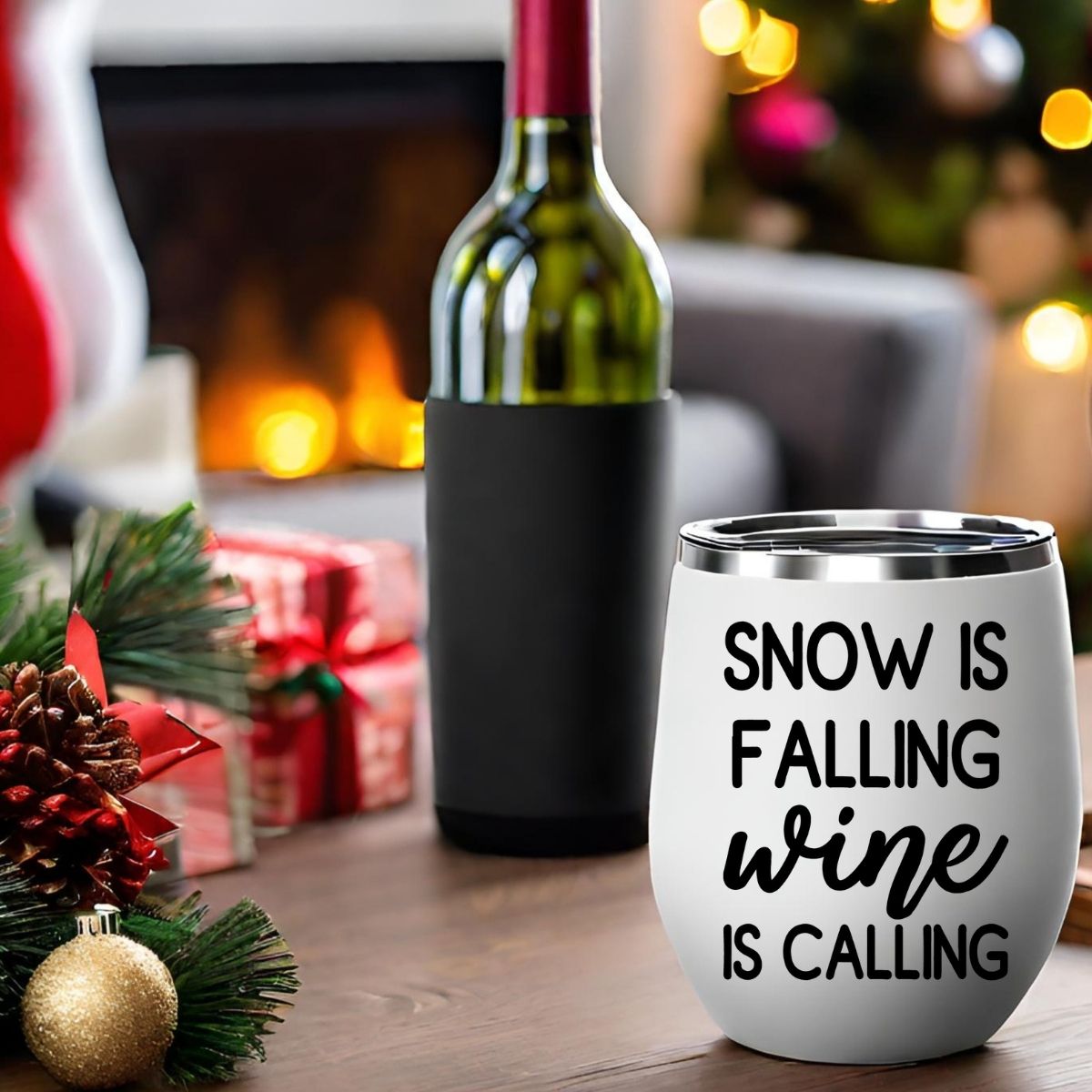 Christmas Wine Tumbler