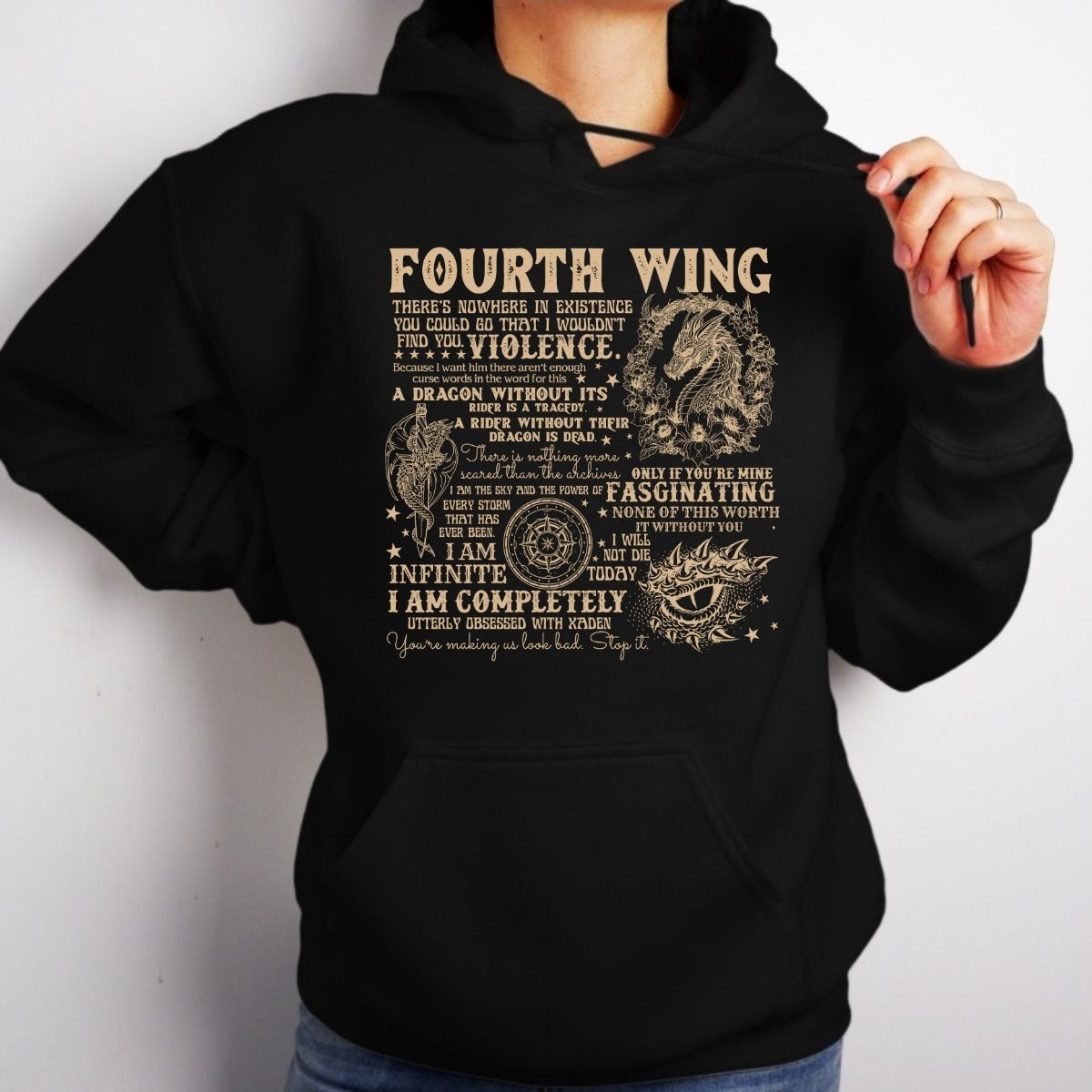 Fourth Wing Quotes | Hooded Sweatshirt