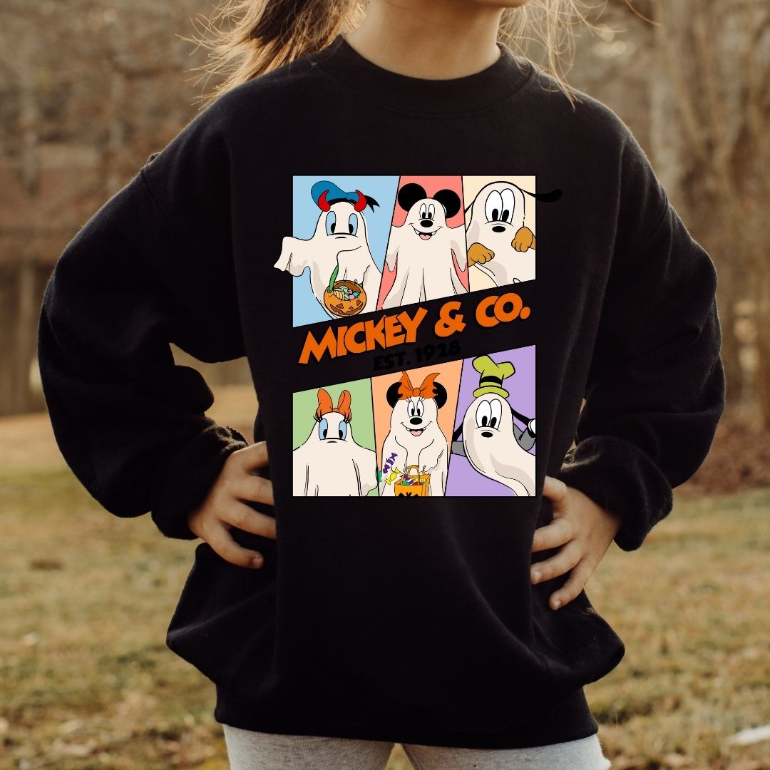 Toddler & Youth Black Crewnecks - Halloween Themed