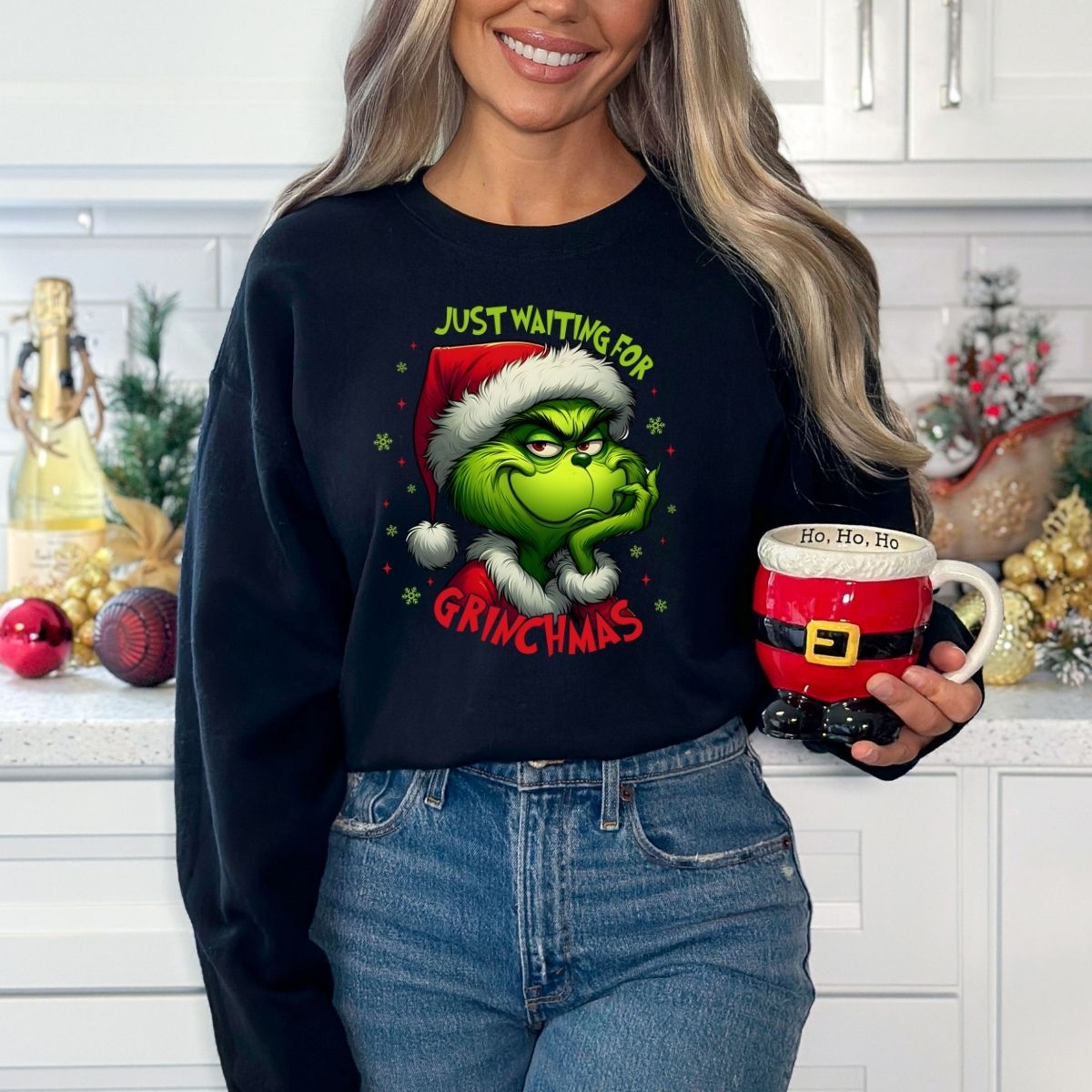 Just Waiting For Grinchmas Adult Apparel