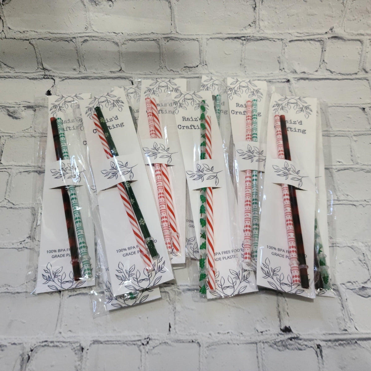 2pk Christmas Straws