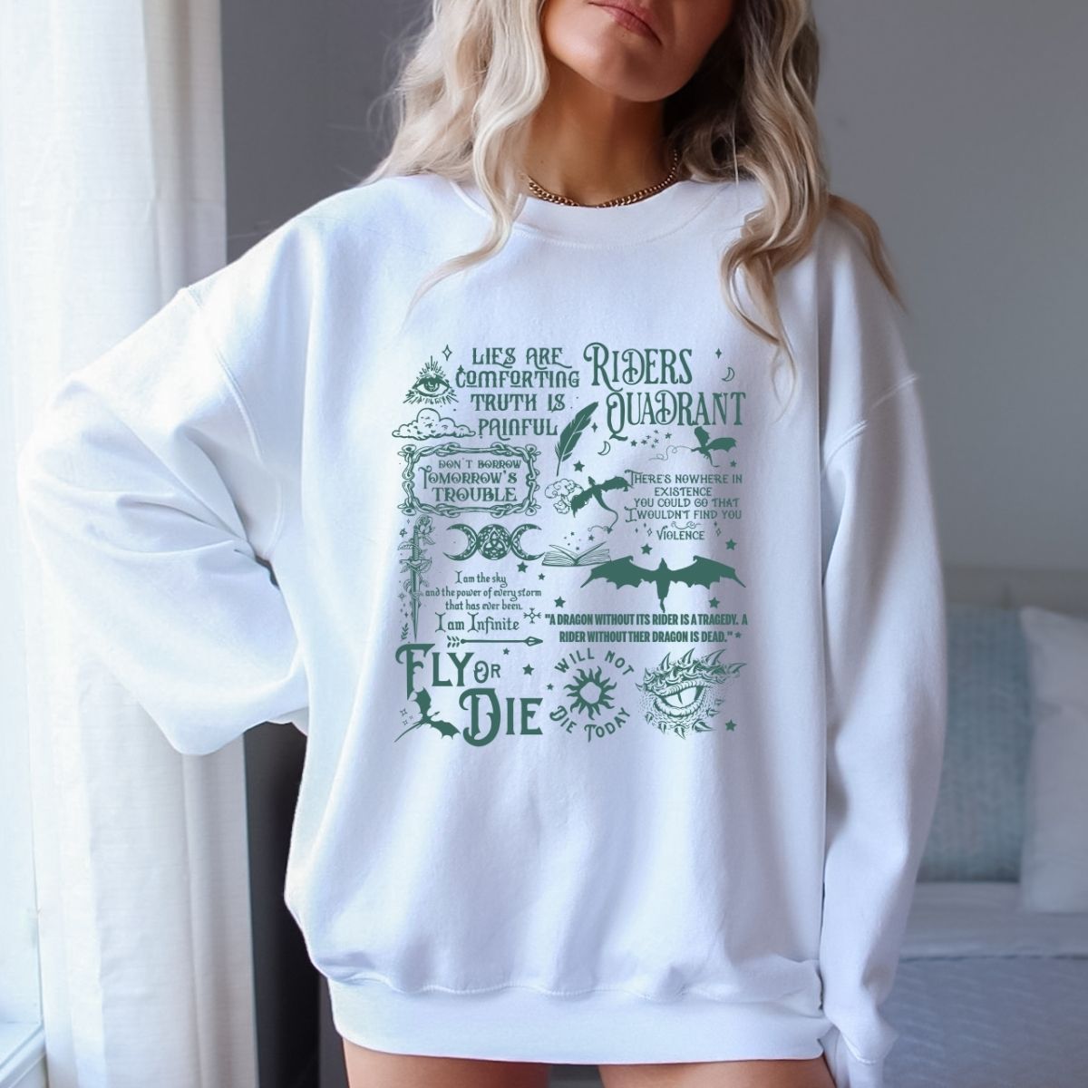 Rider's Quadrant Quotes | Crewneck Sweatshirt