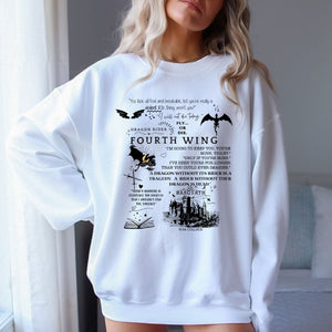 Fourth Wing Dragon Rider Quotes | Crewneck Sweatshirt