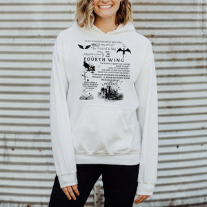 Fourth Wing Dragon Rider Quotes | Hooded Sweatshirt