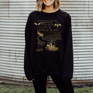 Fourth Wing Dragon Rider Quotes | Crewneck Sweatshirt