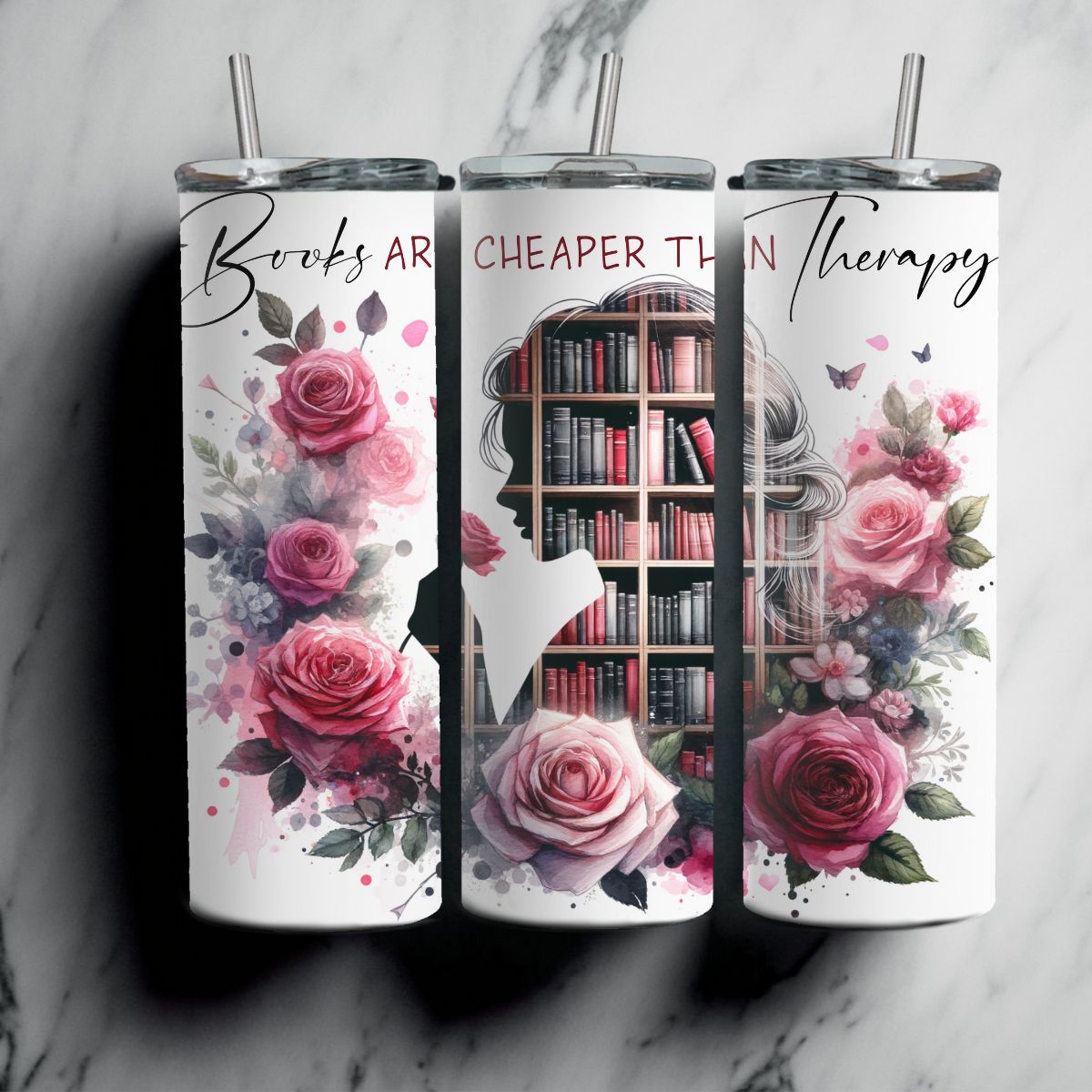 Books Are Cheaper Than Therapy | 20oz. Tumbler