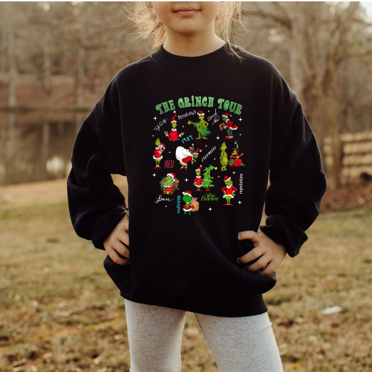 Grinch Eras Youth Crewneck
