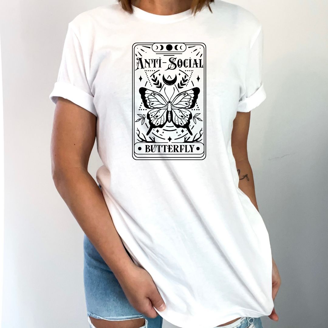 Anti-Social Butterfly Tarot T-Shirt