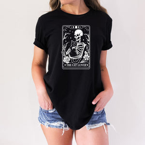 Skeleton Cat Lover Tarot T-Shirt