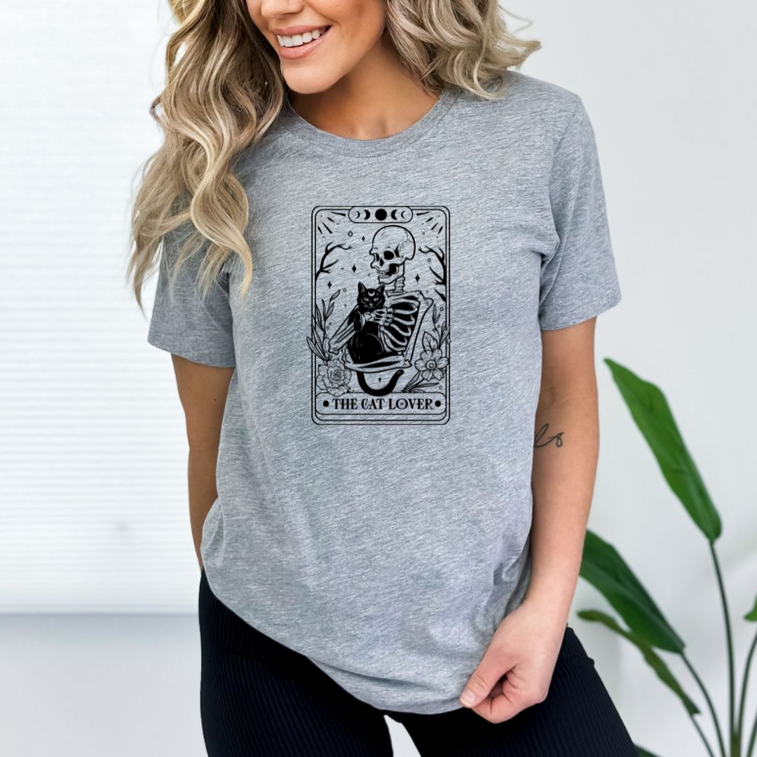 Skeleton Cat Lover Tarot T-Shirt