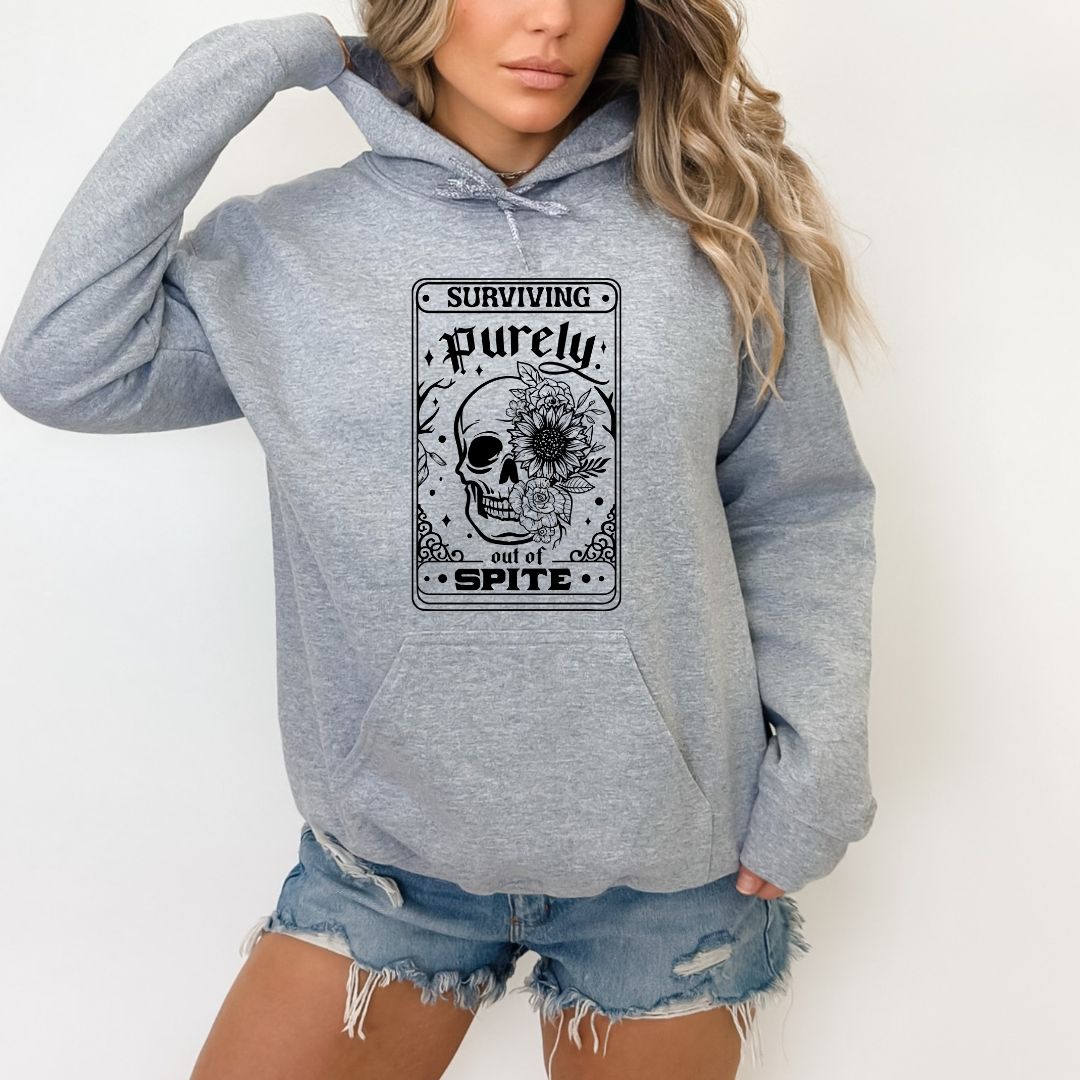 Purely Surviving Skeleton Design Tarot Hoodie