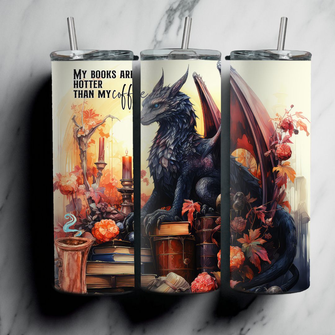 Books Hotter Than Coffee | 20oz. Tumbler