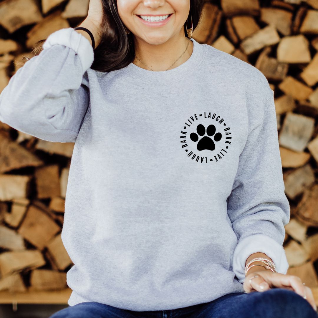 Live Laugh Bark Crewneck