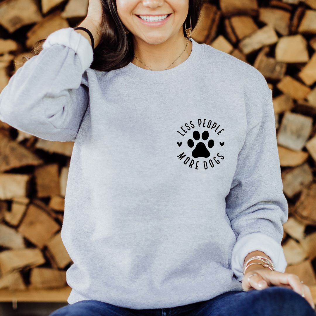 Less People More Dogs Crewneck