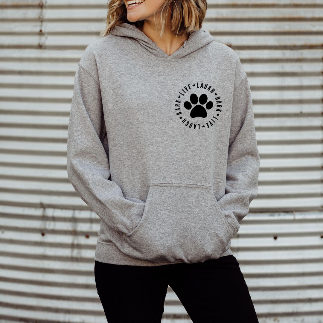 Live Laugh Bark Hoodie