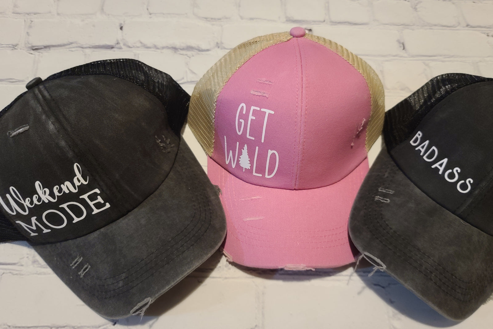 Criss Cross Ponytail Hats